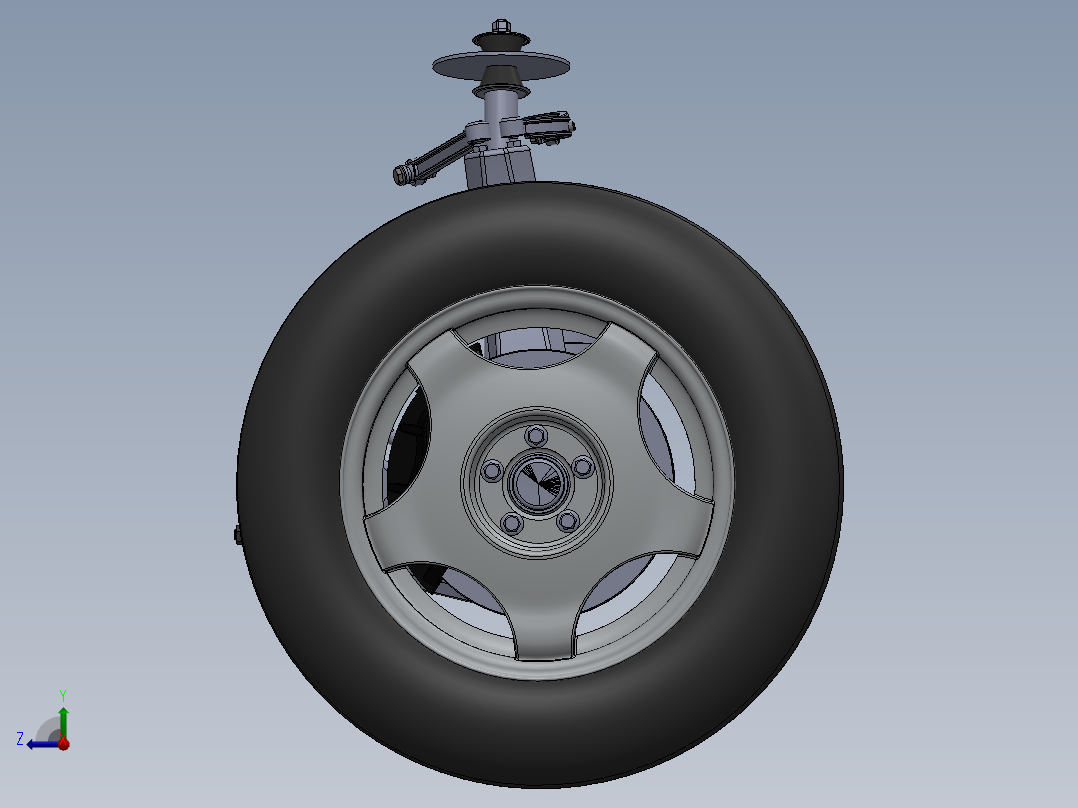 轿车前悬挂3D模型右视图