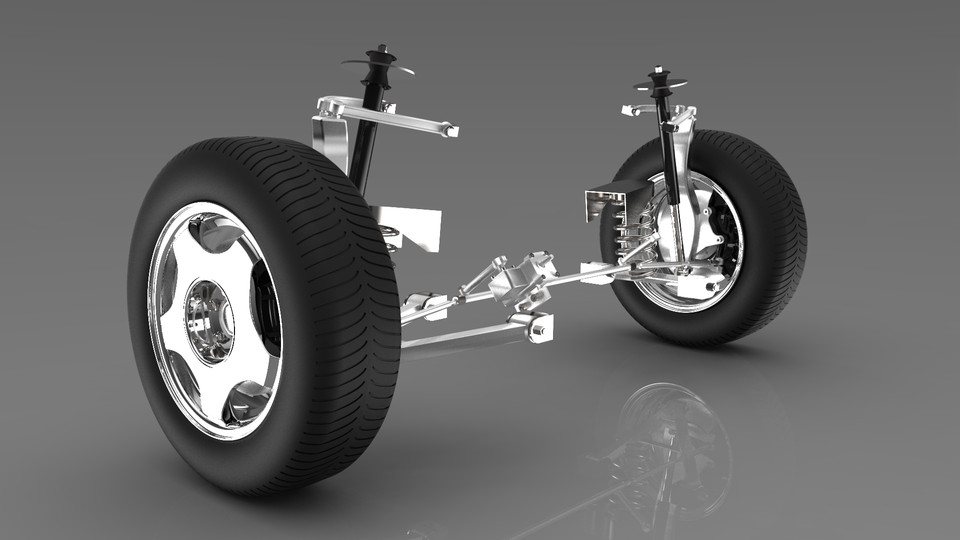 轿车前悬挂3D模型