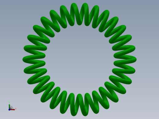 圆形弹簧3D模型前视缩略图