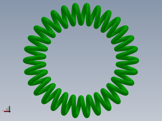 圆形弹簧3D模型后视缩略图