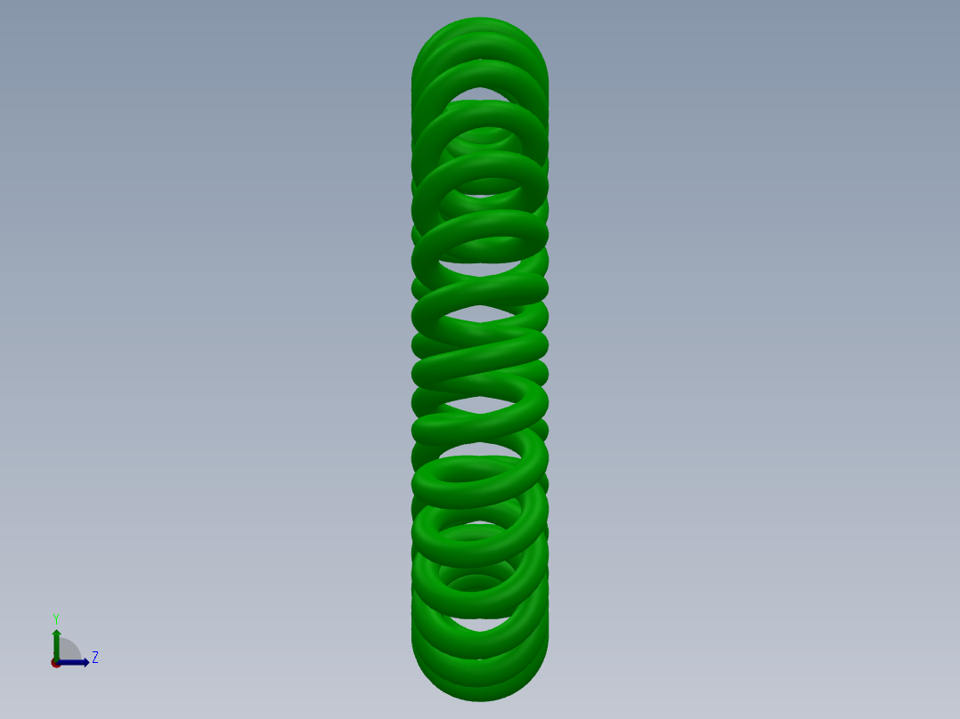圆形弹簧3D模型左视图