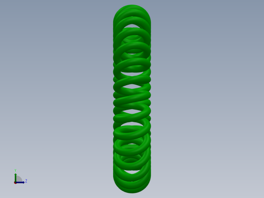 圆形弹簧3D模型左视缩略图