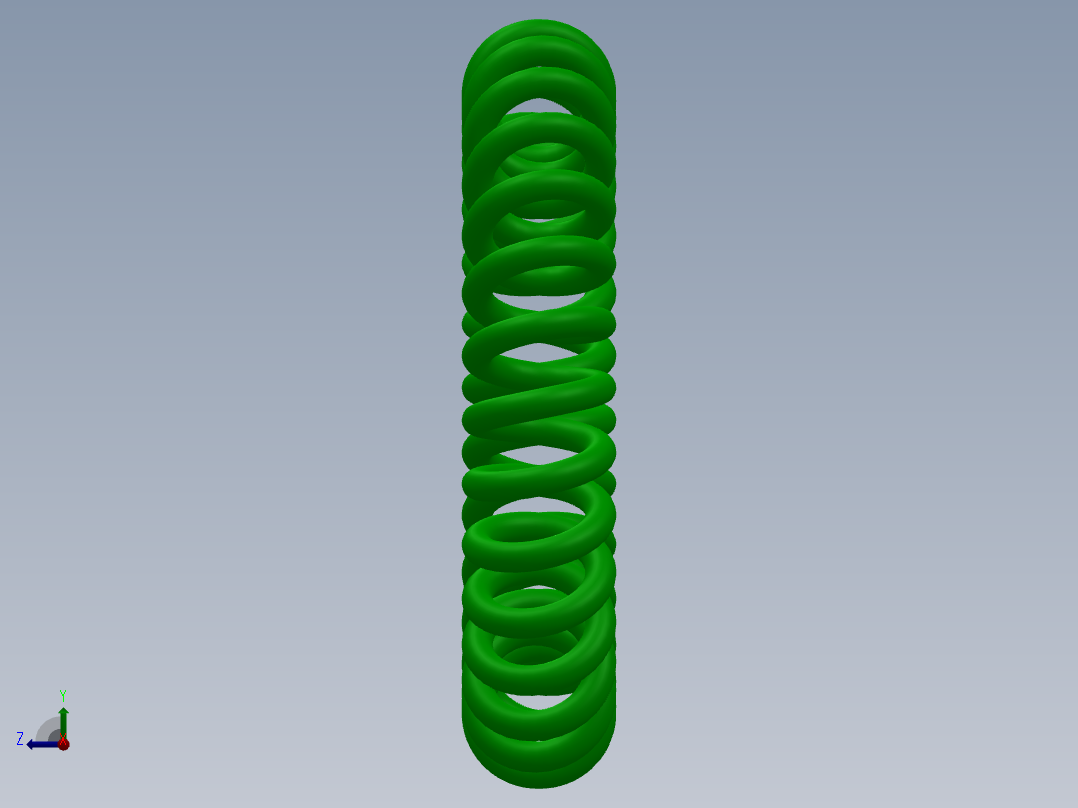 圆形弹簧3D模型右视图