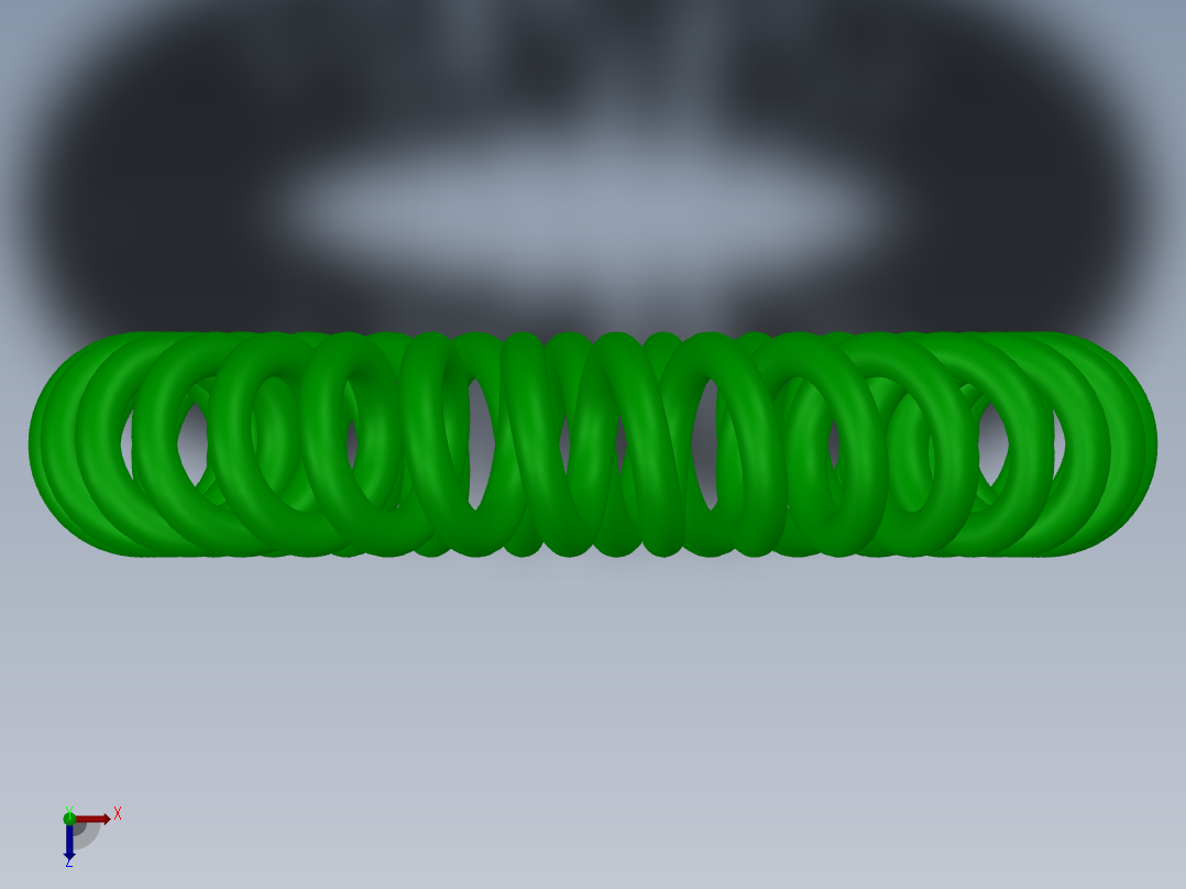 圆形弹簧3D模型俯视图