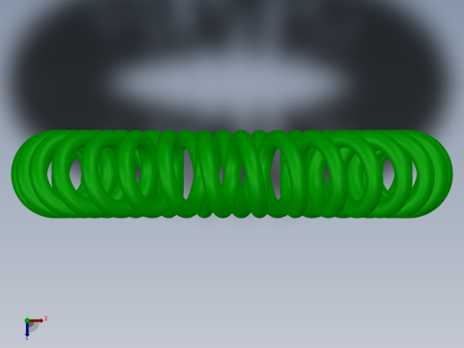 圆形弹簧3D模型俯视缩略图