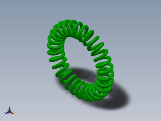 圆形弹簧3D模型正等轴测缩略图