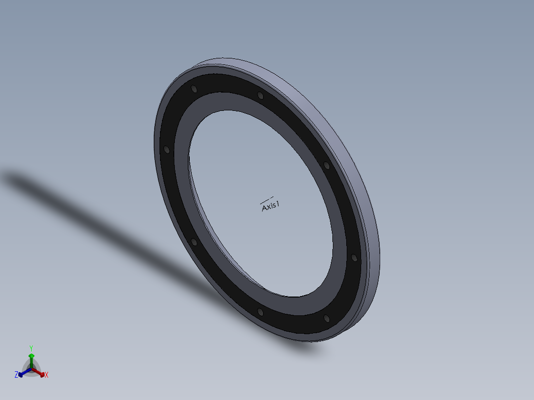 抽水器轮叶保护环正等轴测图