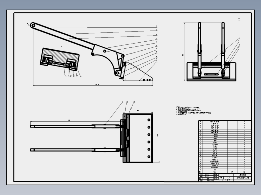 滑移装载机图纸
