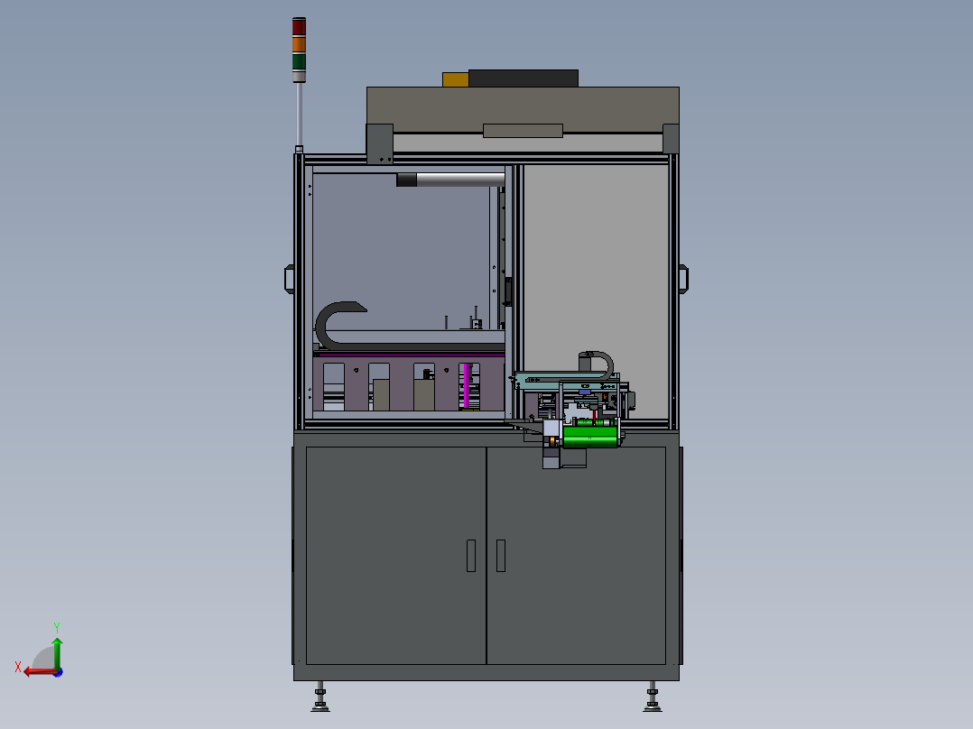 全自动组装机三维模型设计后视图