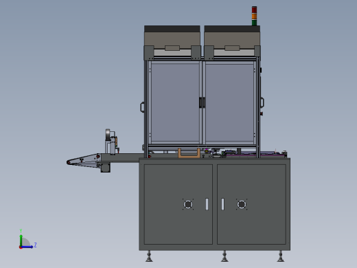 全自动组装机三维模型设计左视缩略图