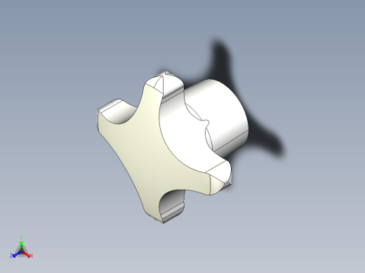 星型把手(B)2464-3D多系列多零件图纸模型
