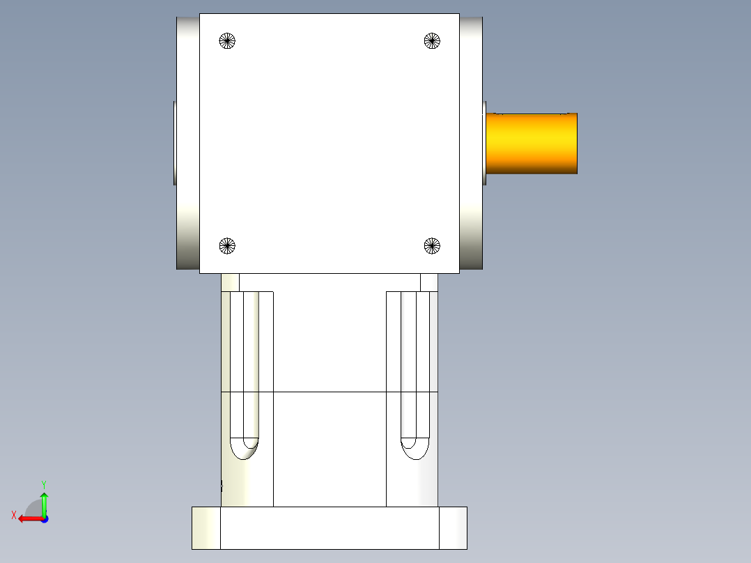 换向器PW170单轴 PGH142-L1 35-114.3-200-M12.stp后视图