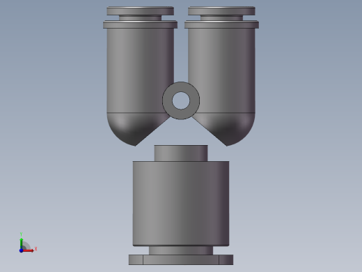 气动接头-Y型三通APYW10-6（10变6）前视缩略图