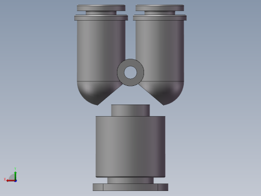 气动接头-Y型三通APYW10-6（10变6）后视缩略图