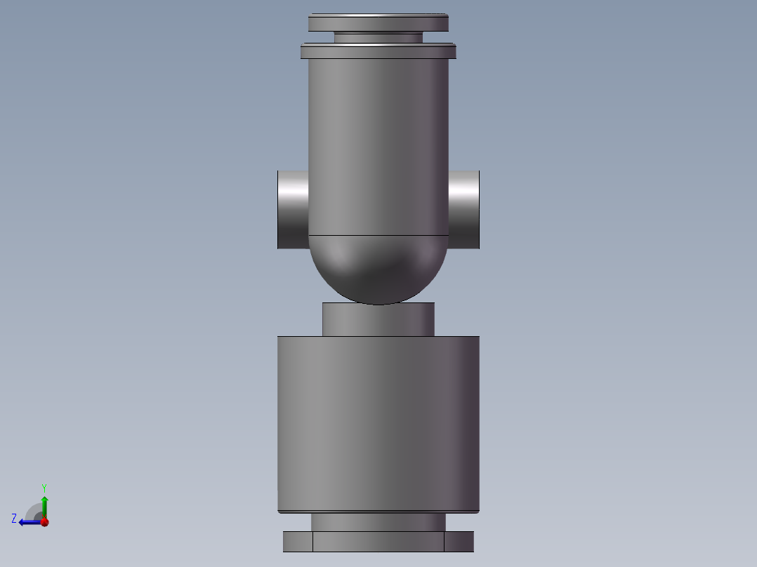 气动接头-Y型三通APYW10-6（10变6）右视图