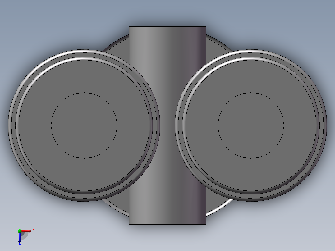 气动接头-Y型三通APYW10-6（10变6）俯视图