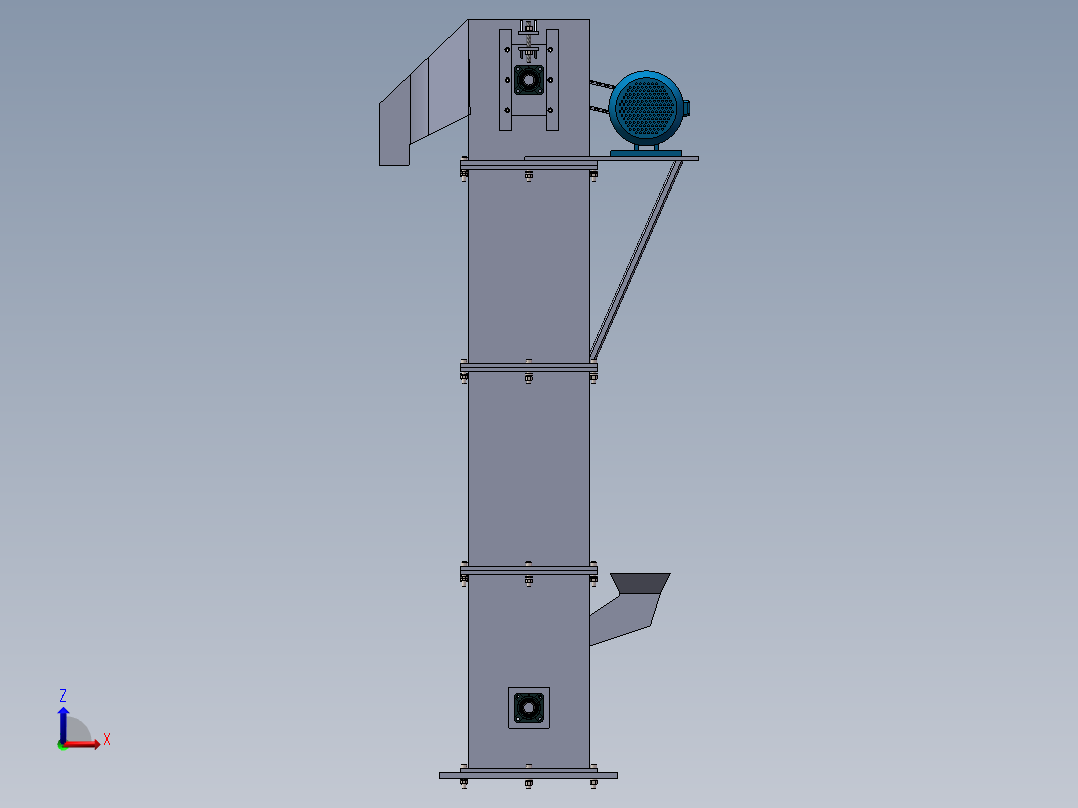 斗式提升机后视图