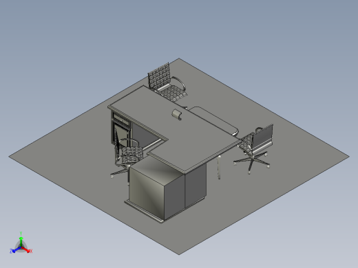 office-room-set-osama-nabil-办公室套装正等轴测缩略图