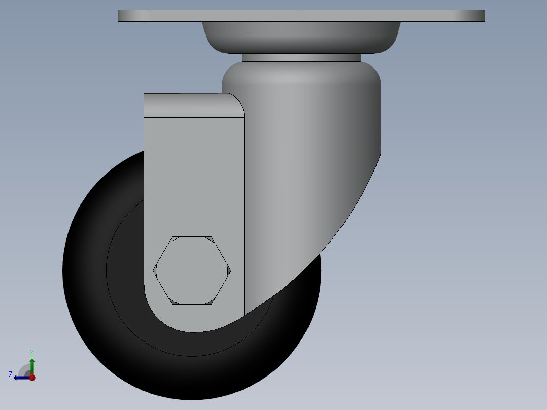 65万向脚轮2主视图