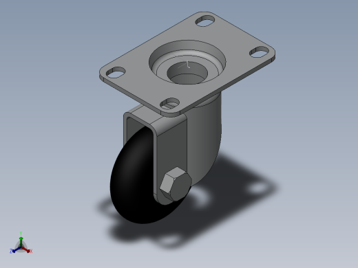 65万向脚轮2正等轴测缩略图