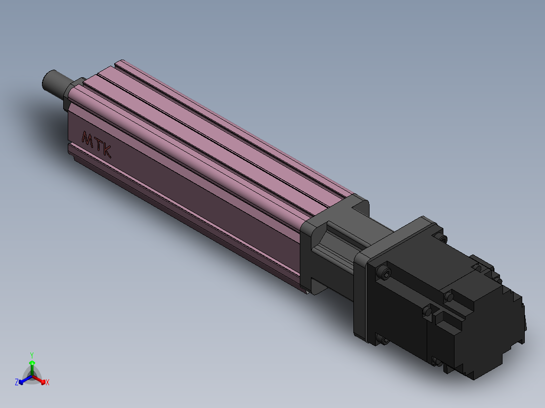 电动缸MTC32-D-200W正等轴测图