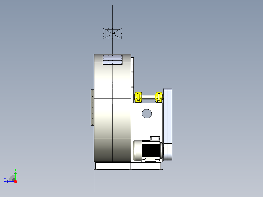 离心风机右视图