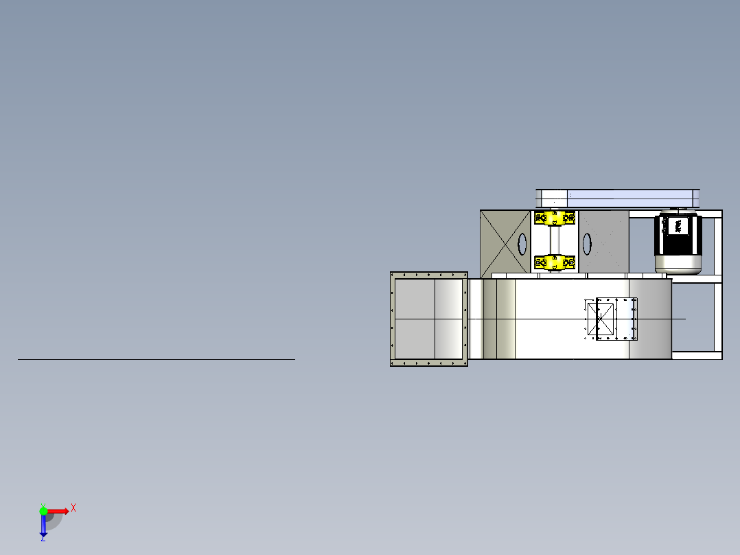 离心风机俯视图