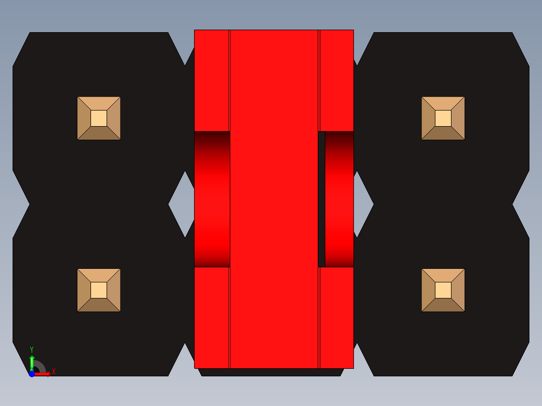 带跳线的排针-pinheader 2x3 and 1m jumper pullback前视图