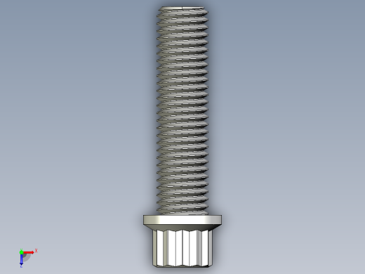 1_4in-28法兰头螺钉-1-4in-28 1long 12-point screws.IGS俯视缩略图
