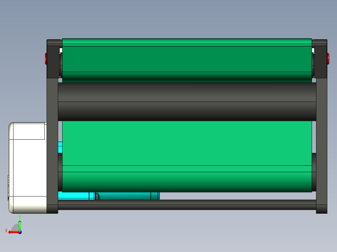 LE-XC4040-刀口输送中间驱动轻载皮带线-负载40kg后视图