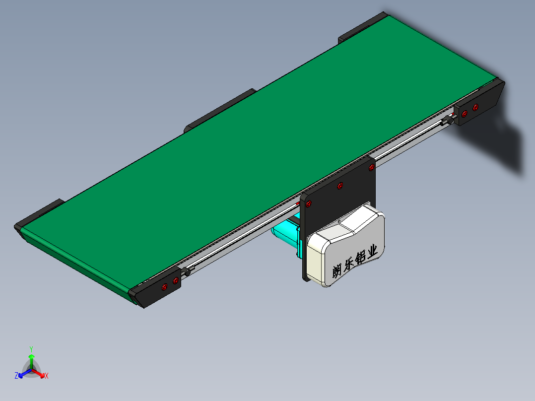 LE-XC4040-刀口输送中间驱动轻载皮带线-负载40kg正等轴测图