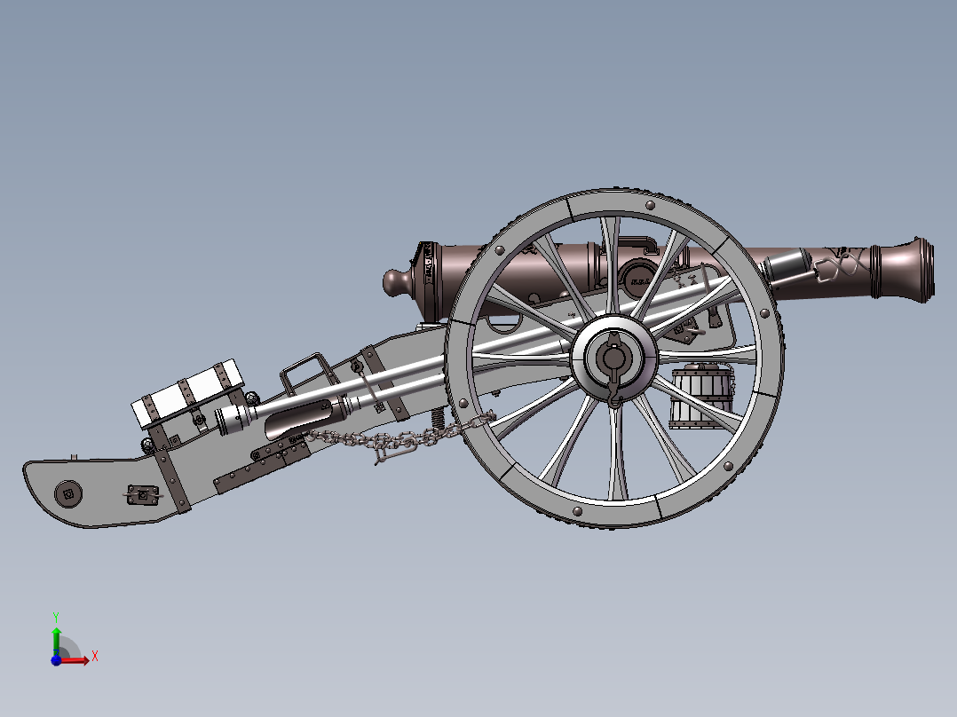 法兰西格里博瓦尔12磅炮前视图