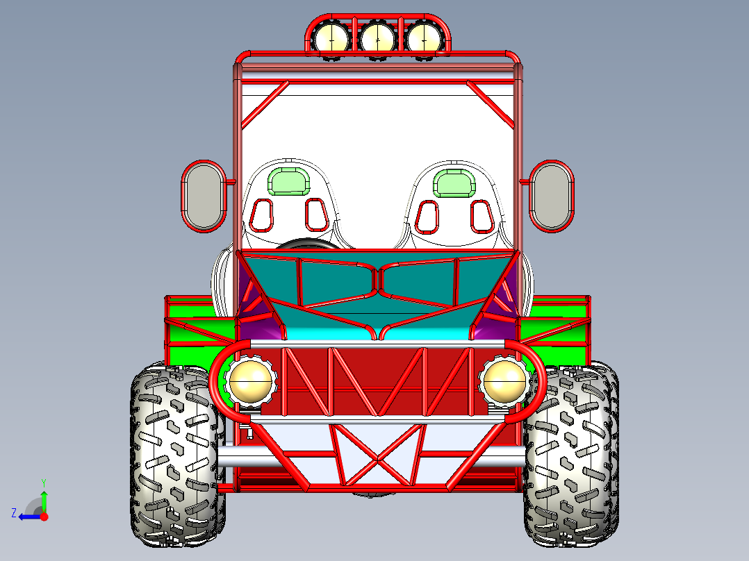 卡丁车 钢管车monster-3 IGS右视图