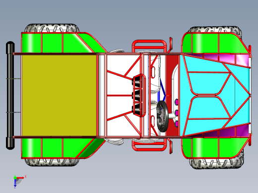 卡丁车 钢管车monster-3 IGS俯视缩略图