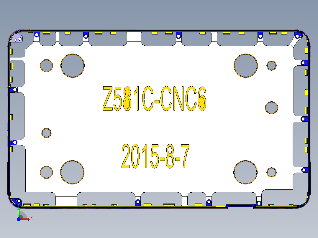 Z581C-笔记本CNC工装夹具三维模型CNC6-15807前视图