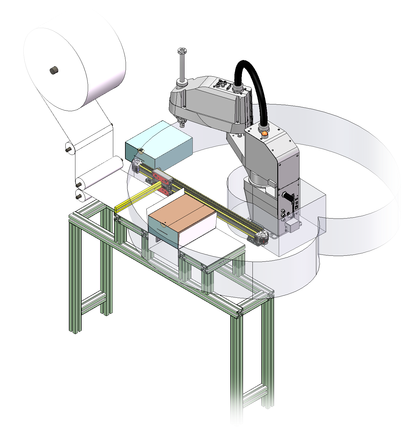 包装纸盒流水线（sw20可编辑+工程图）