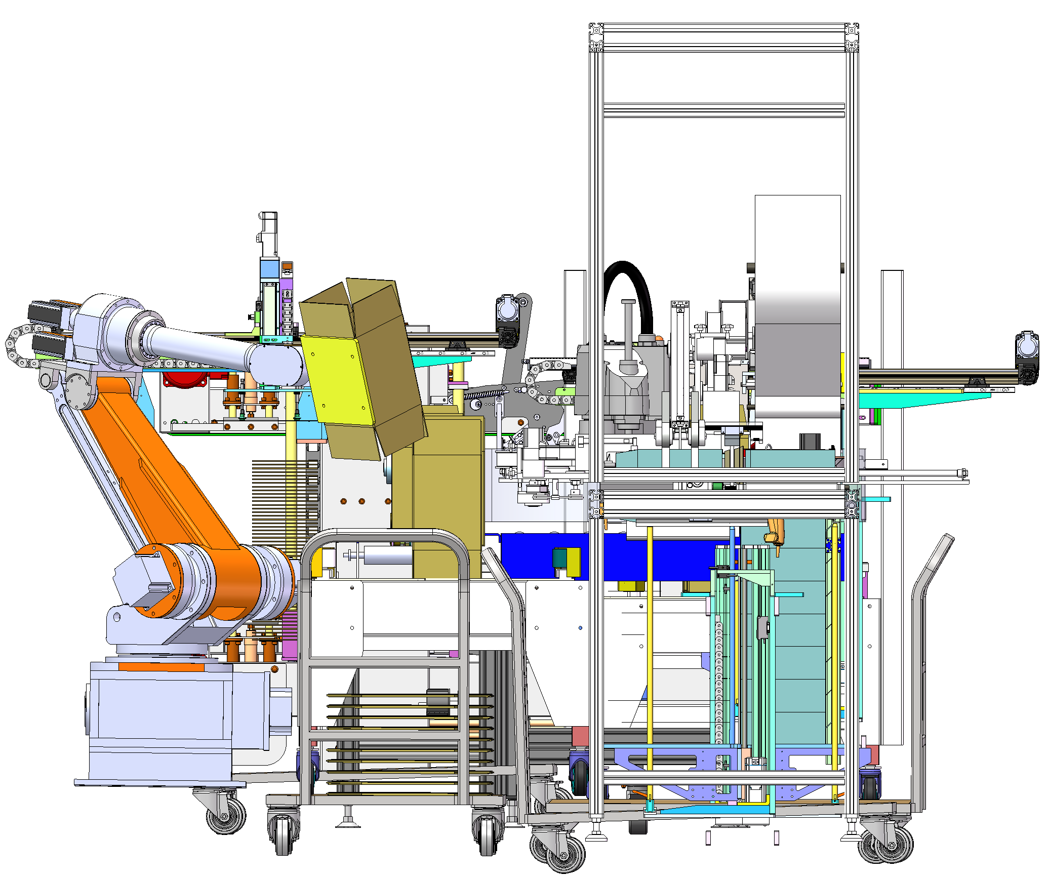 包装纸盒流水线（sw20可编辑+工程图）