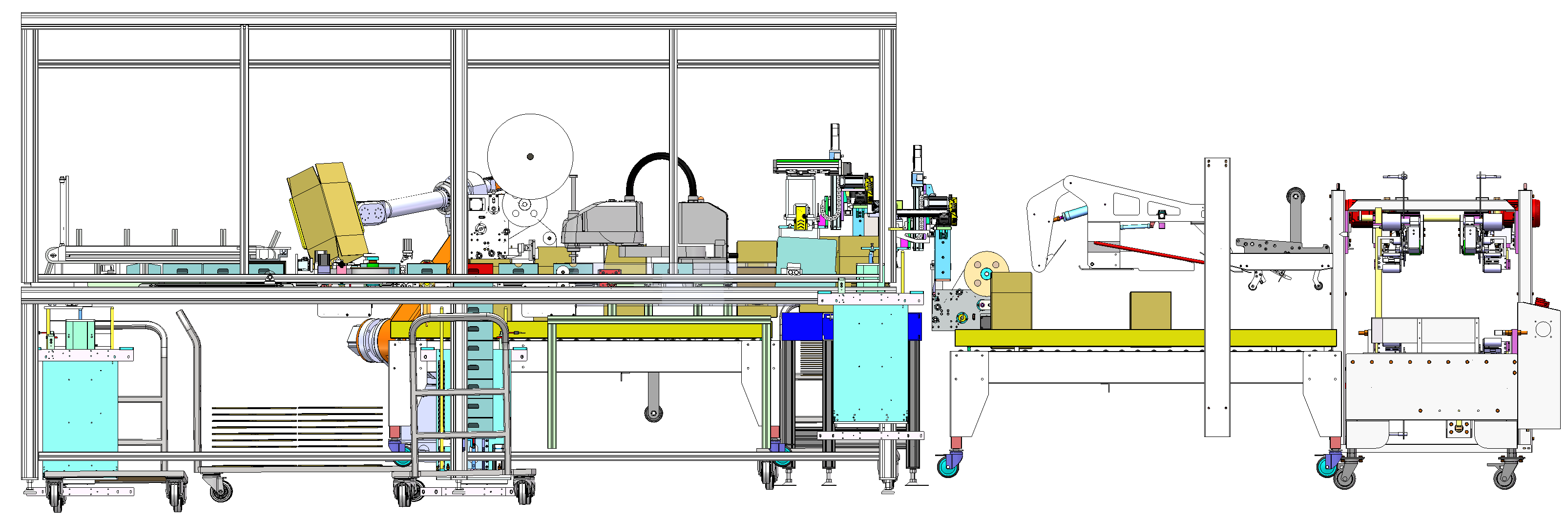 包装纸盒流水线（sw20可编辑+工程图）