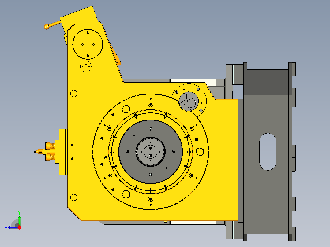 金属400型连续挤压机step右视图