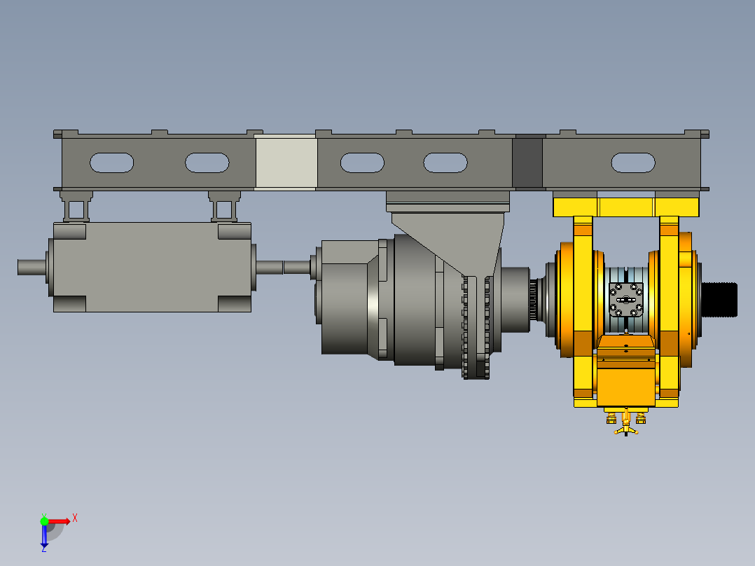 金属400型连续挤压机step俯视图