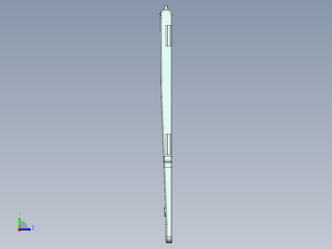 锻压金属C壳内腔开粗UG程序模型左视图