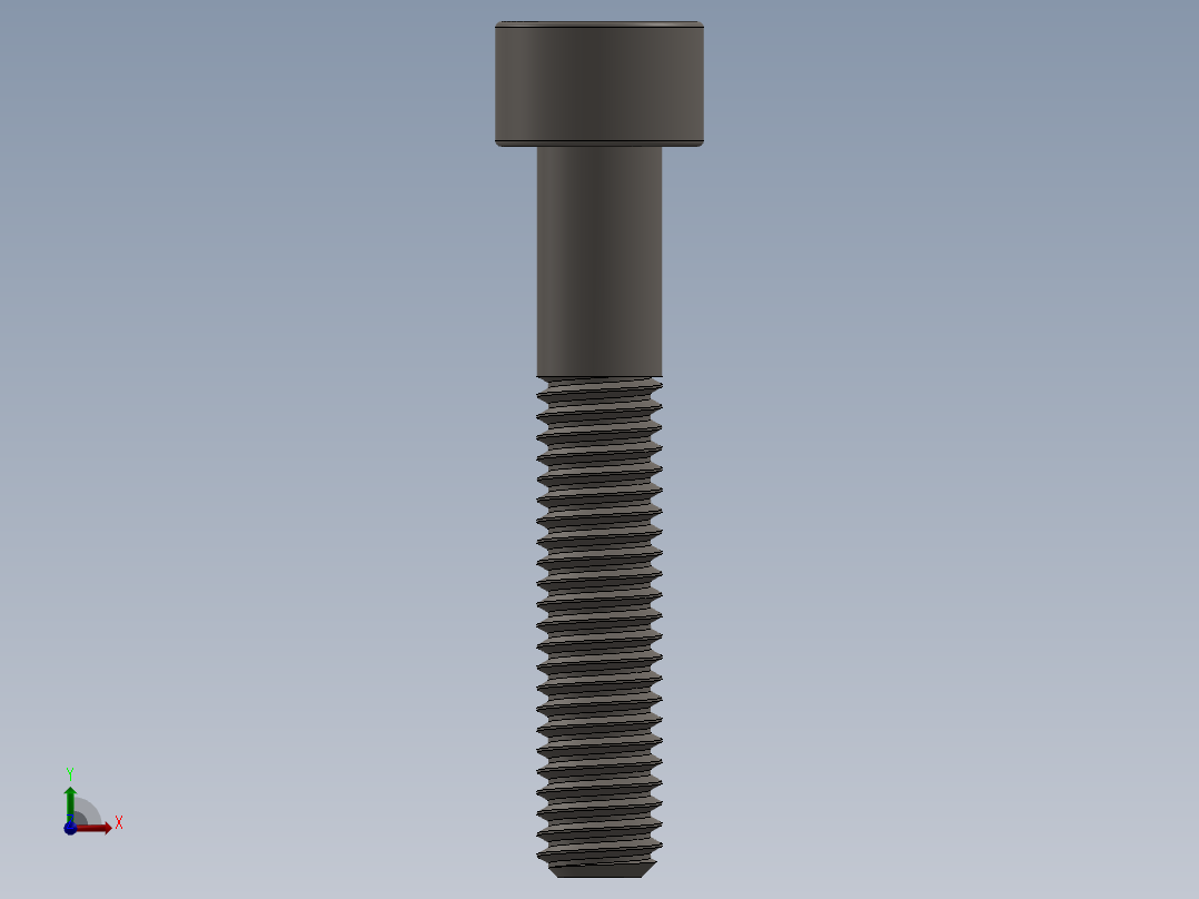 Screw_DIN_912_M6x35_A2.SLDPRT公制内六角螺钉前视图