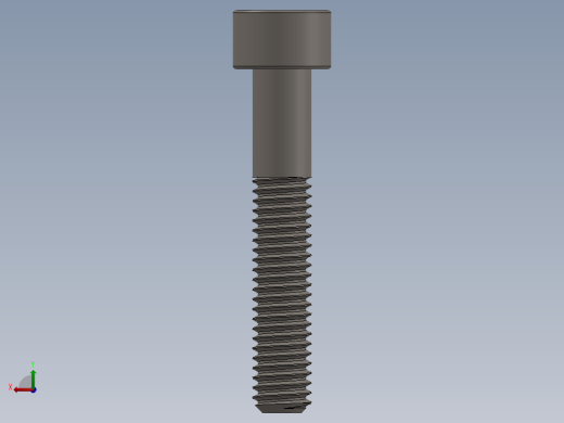 Screw_DIN_912_M6x35_A2.SLDPRT公制内六角螺钉后视缩略图