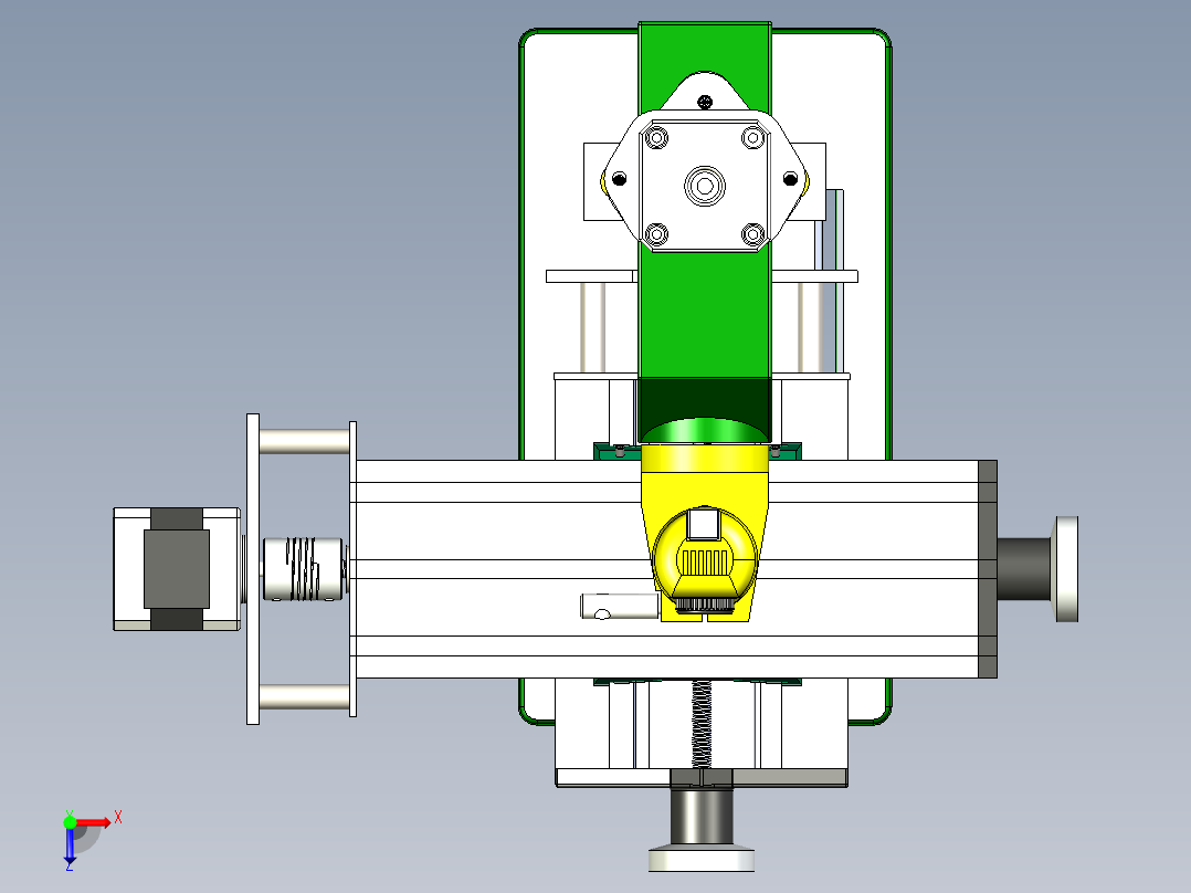 B2003974-数控铣床俯视图
