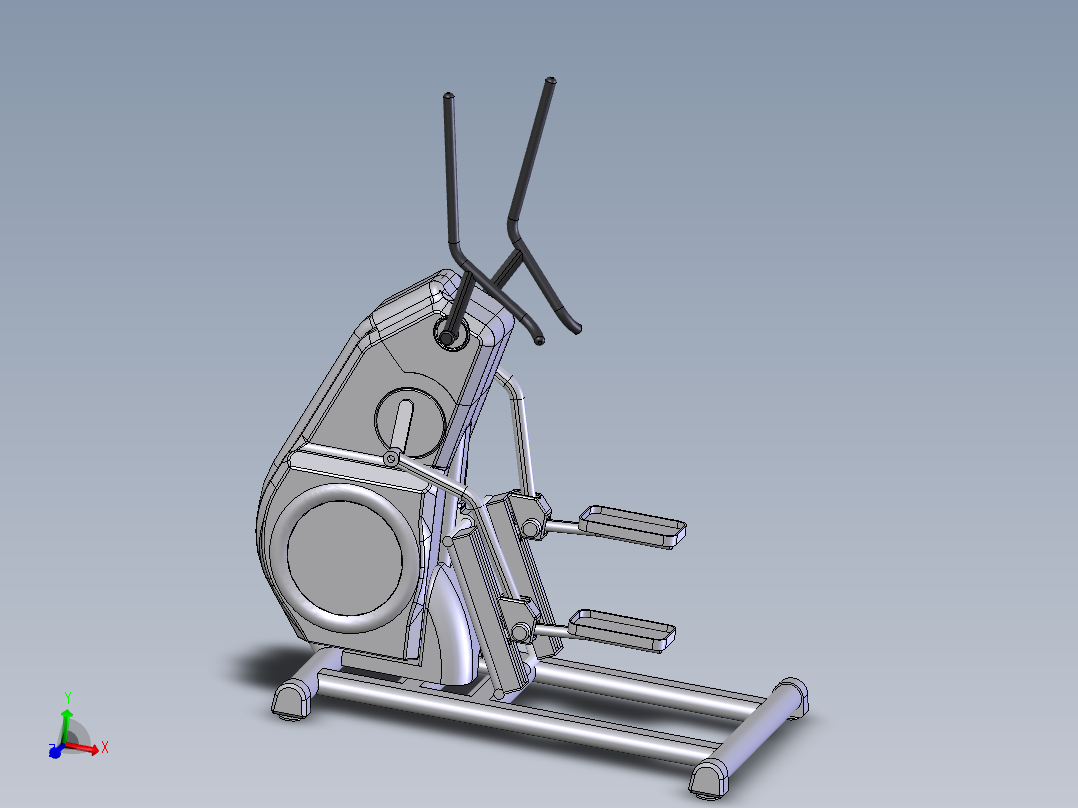 登山机健身器材主视图