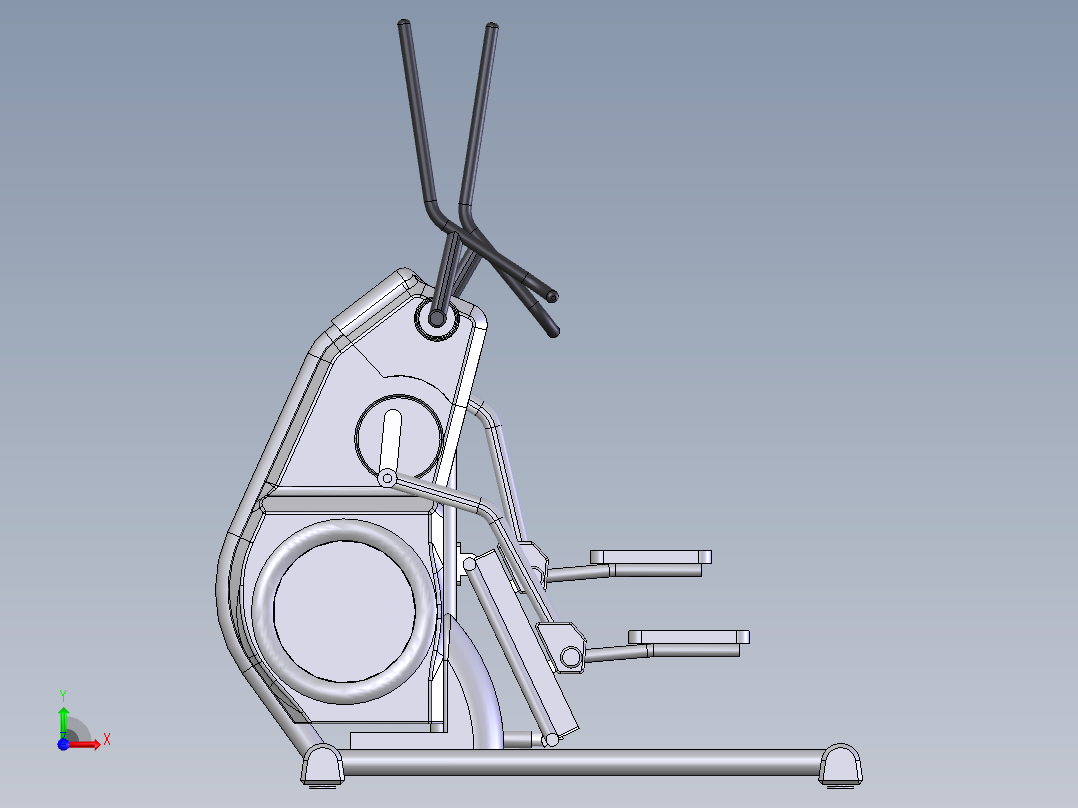 登山机健身器材前视图