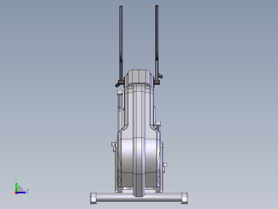 登山机健身器材左视图