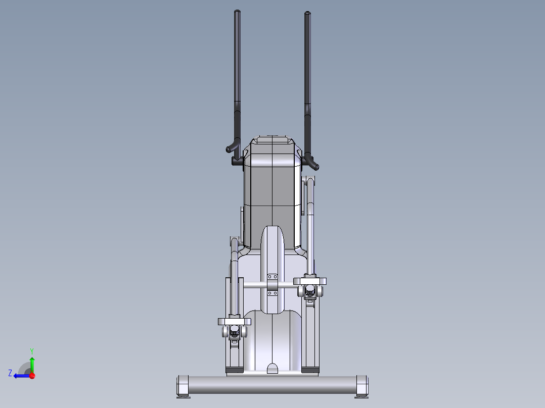 登山机健身器材右视图
