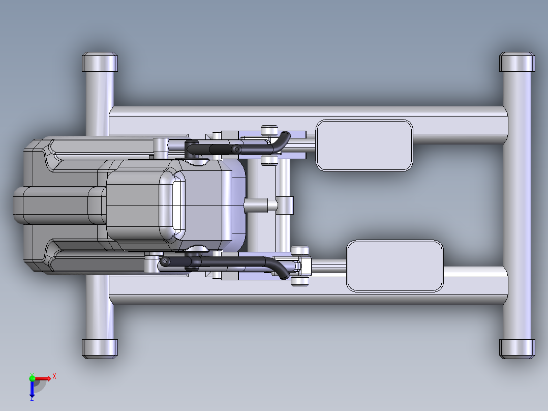 登山机健身器材俯视图