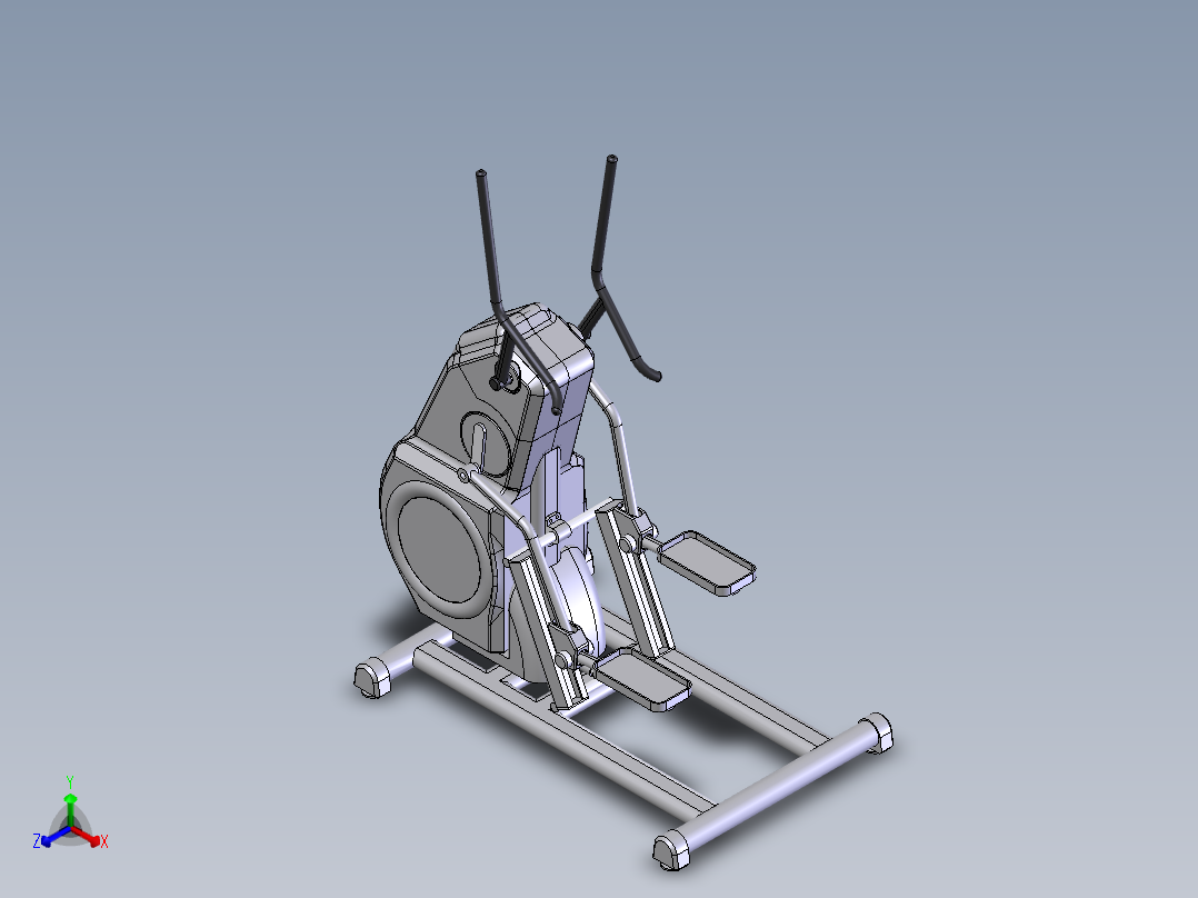 登山机健身器材正等轴测图